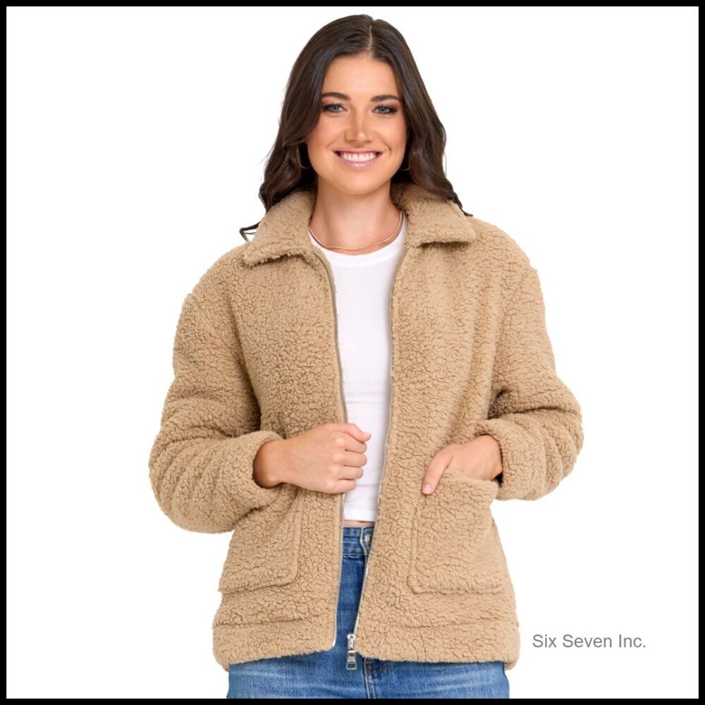 Oversized Sherpa Jacket Faux Fur Winter Coat Chic Warm Plus Size
